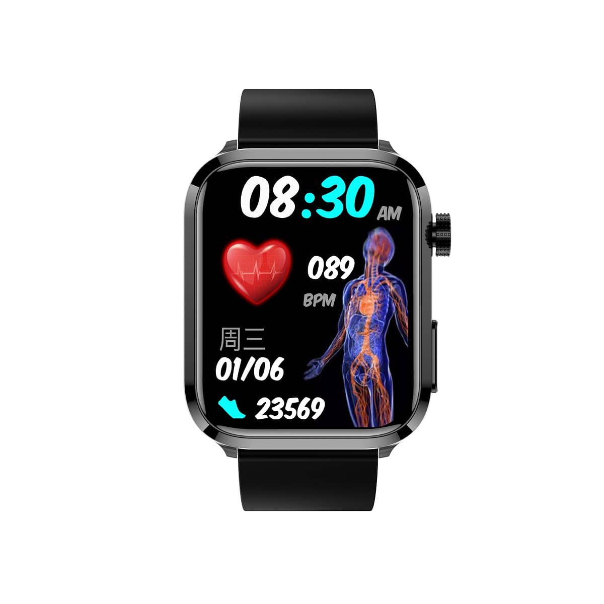 TH37 Lipid-uric Acid ECG/EKG Blood Sugar Blood Pressure Health Management Smart Watch