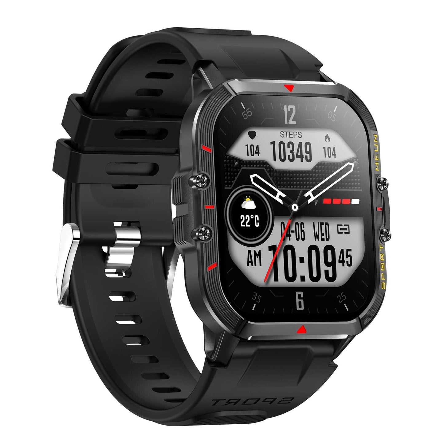 TH48 Anti Drop Waterproof and Dust-proof Cold Resistant Military Sports Blood Glucose Heart Rate Monitor Health Smart Watch
