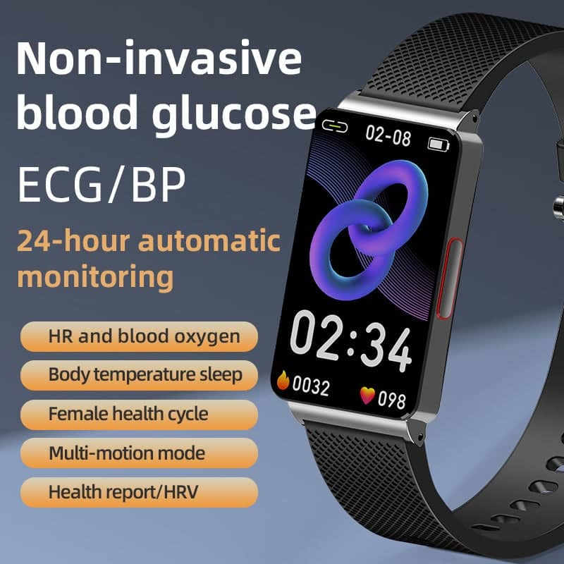 TH55 One-click Blood Glucose Blood Pressure Sleep Heart Rate Measurement Sports Smart Bracelet