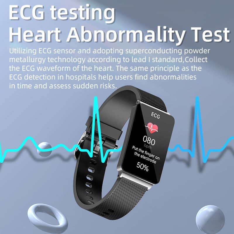 TH55 One-click Blood Glucose Blood Pressure Sleep Heart Rate Measurement Sports Smart Bracelet