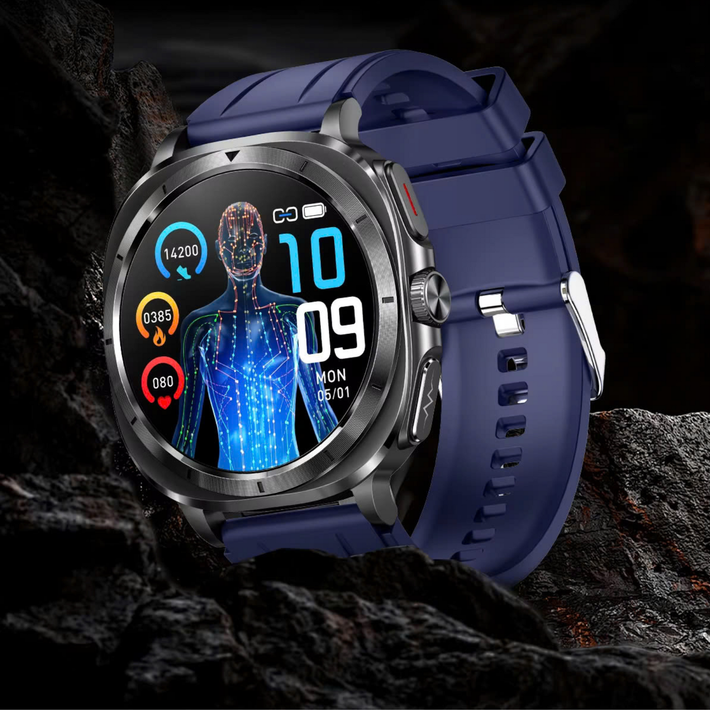 TimoHealth® Fettle - Smart Watch 1.43inch Amoled ECG Health Monitoring Voice Assistant SOS Outdoor Sports Fitness Tracker