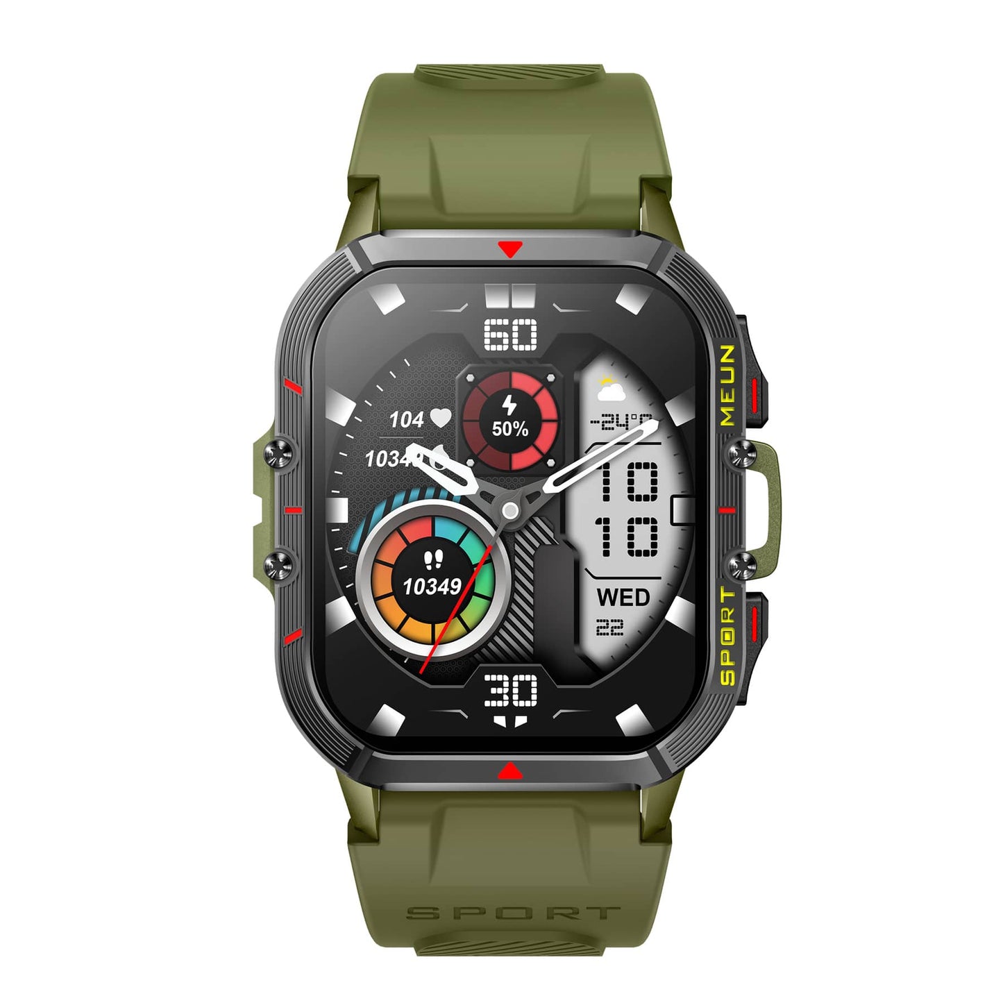 TH48 Anti Drop Waterproof and Dust-proof Cold Resistant Military Sports Blood Glucose Heart Rate Monitor Health Smart Watch