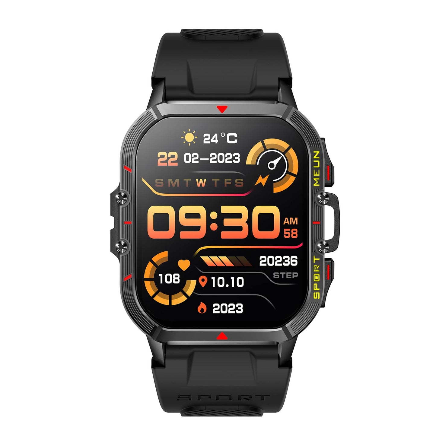 TH48 Anti Drop Waterproof and Dust-proof Cold Resistant Military Sports Blood Glucose Heart Rate Monitor Health Smart Watch