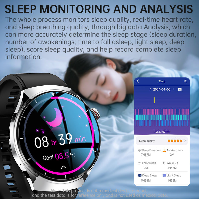 TimoHealth TH88 Newly Upgraded Smart Watch ECG Blood Glucose Blood Components Sleep Heart Rate Blood Pressure