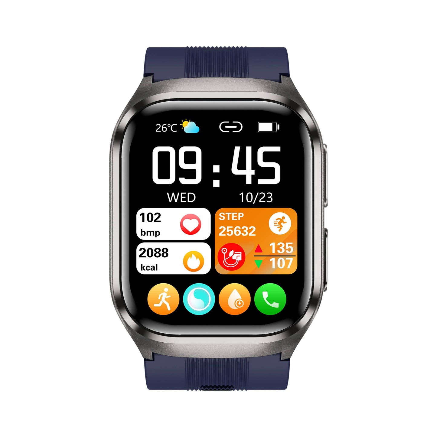 TH25 High Precision Air Bag Blood Pressure Blood Glucose ECG Heart Rate Uric Acid Blood Lipid Monitoring Smart Watch