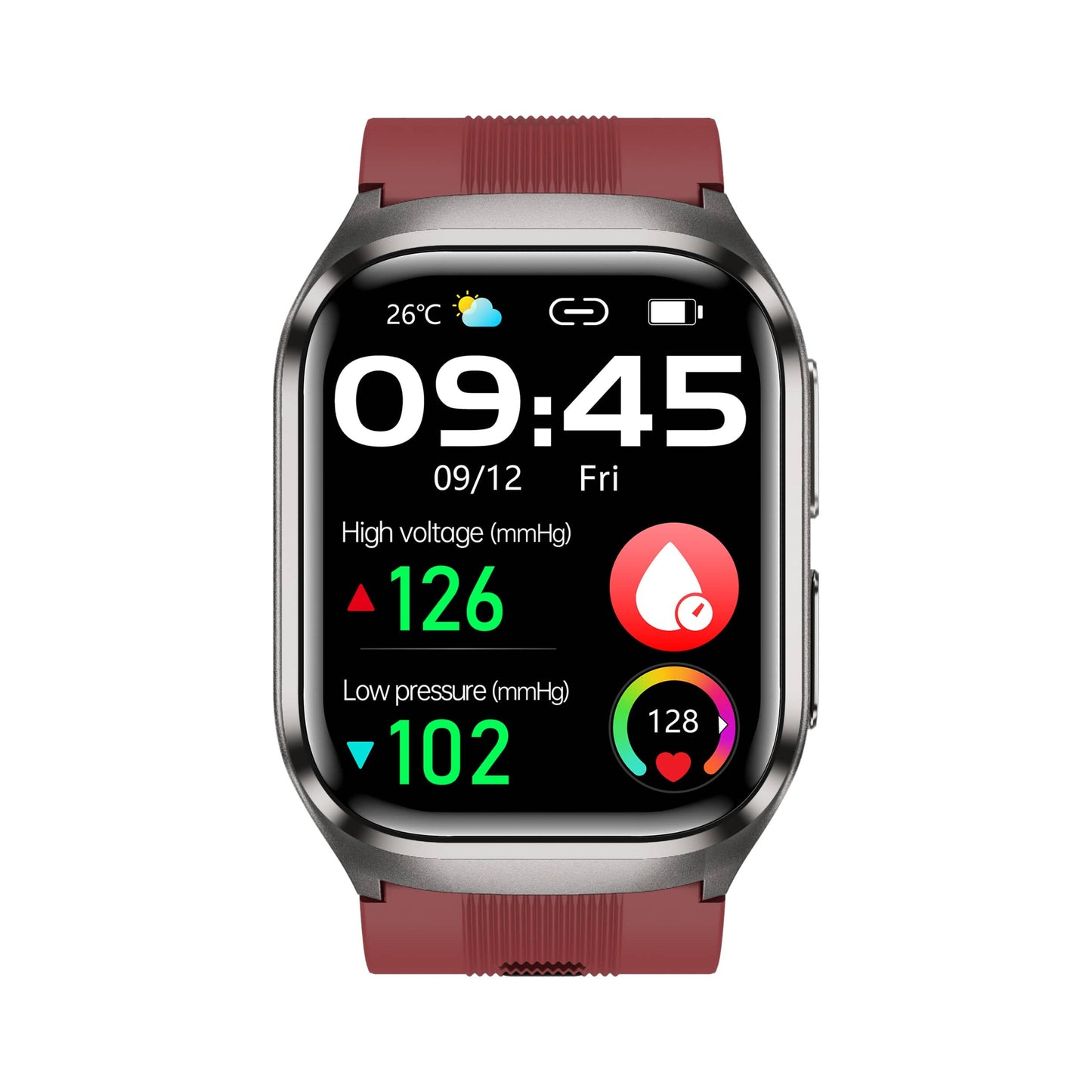 TH25 High Precision Air Bag Blood Pressure Blood Glucose ECG Heart Rate Uric Acid Blood Lipid Monitoring Smart Watch