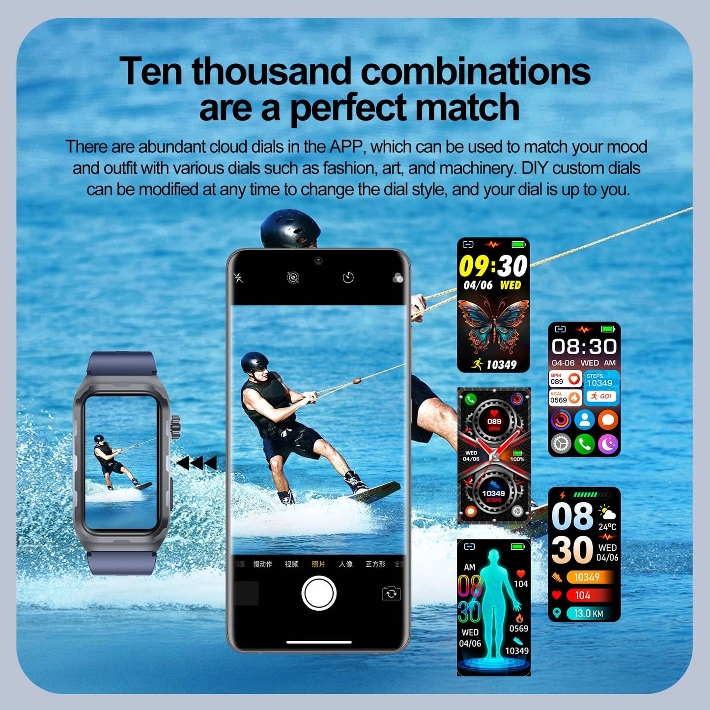 TH97 ECG/EKG Blood Pressure Blood Sugar Heart Rate Monitoring Smart Health Exercise Bracelet