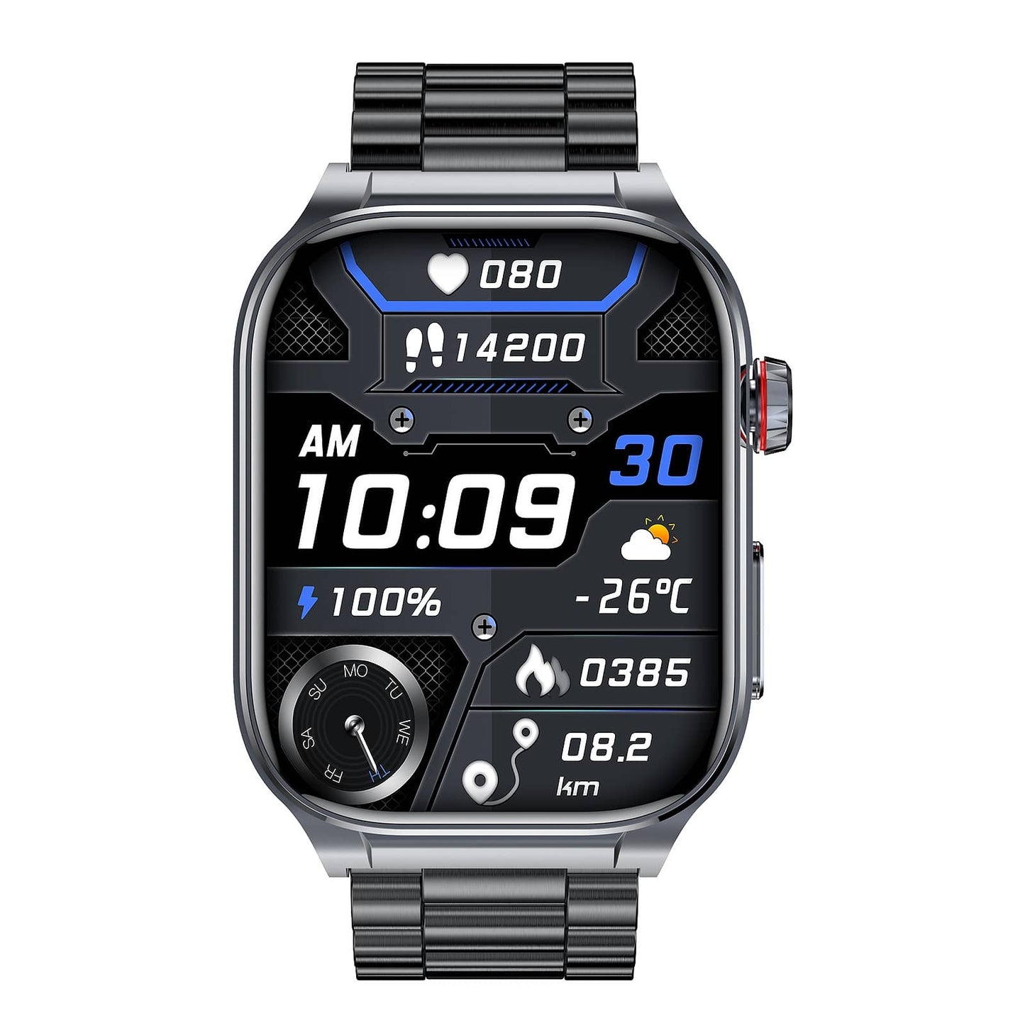 TH388 Professional High-End ECG/EKG HRV Blood Glucose Blood Pressure Heart Rate Health Management Watch