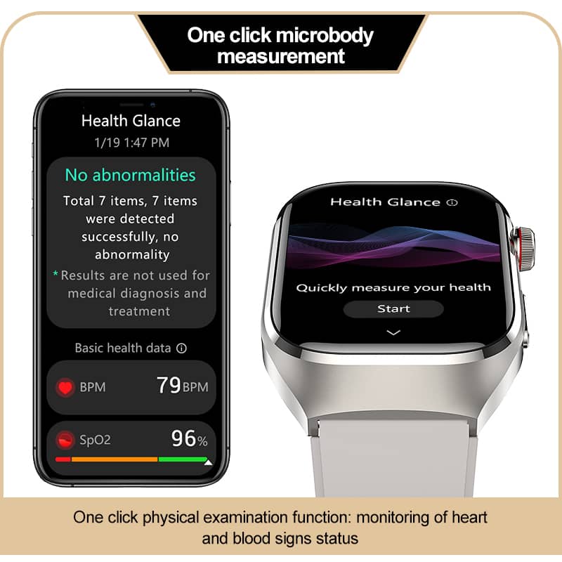 TH29 One Click ECG+Micro Physical Examination Blood Glucose Blood Pressure Monitoring High end Health Management Watch