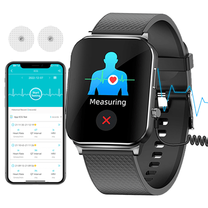 TH98 PTT Dynamic ECG Blood Glucose Heart Rate Blood Pressure Monitoring Smart Watch