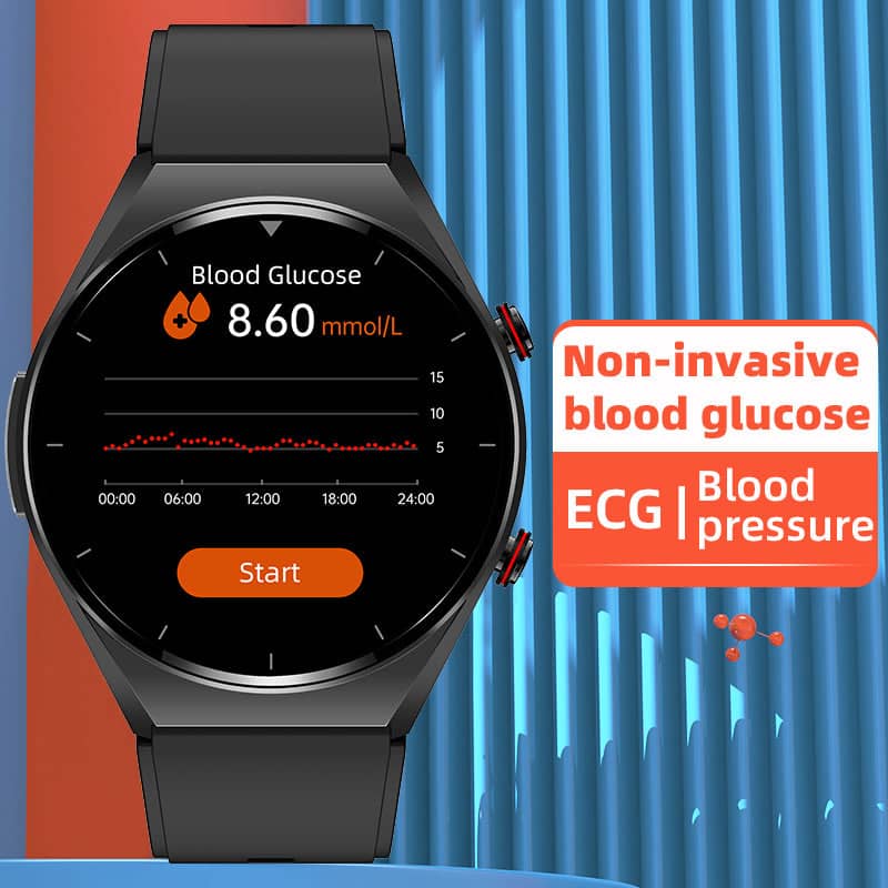 TH89 One-click Blood Glucose Blood Pressure ECG/EKG HRV Heart Measurement Suga Pro Health Smart Watch