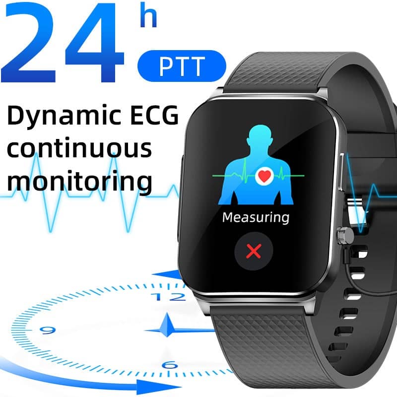 TH98 PTT Dynamic ECG Blood Glucose Heart Rate Blood Pressure Monitoring Smart Watch