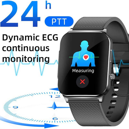TH98 PTT Dynamic ECG Blood Glucose Heart Rate Blood Pressure Monitoring Smart Watch