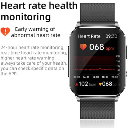TH98 PTT Dynamic ECG Blood Glucose Heart Rate Blood Pressure Monitoring Smart Watch