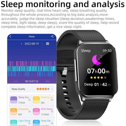 TH98 PTT Dynamic ECG Blood Glucose Heart Rate Blood Pressure Monitoring Smart Watch