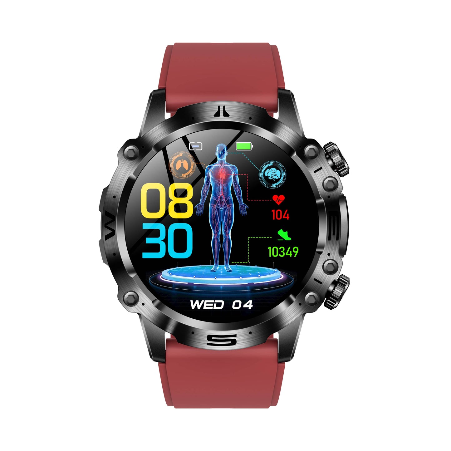 TH86 Hige-end ECG/EKG Blood Glucose Blood Pressure Health HD Sports Call Smart Watch