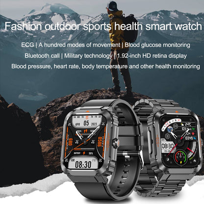 TH94 Fashion Outdoor Sports Health Smart Watch ECG/EKG Blood Glucose Bluetooth Call 100+ Sports Modes