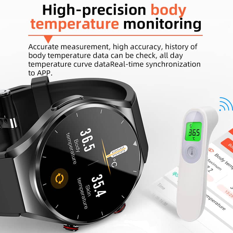 TH89 One-click Blood Glucose Blood Pressure ECG/EKG HRV Heart Measurement Suga Pro Health Smart Watch