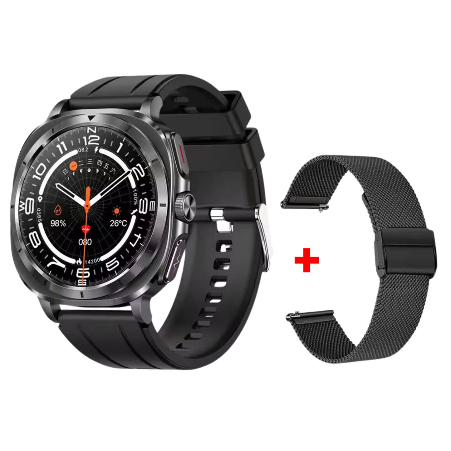 TimoHealth® Fettle - Smart Watch 1.43inch Amoled ECG Health Monitoring Voice Assistant SOS Outdoor Sports Fitness Tracker