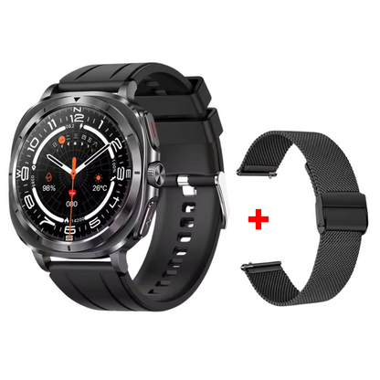 TimoHealth® Fettle - Smart Watch 1.43inch Amoled ECG Health Monitoring Voice Assistant SOS Outdoor Sports Fitness Tracker