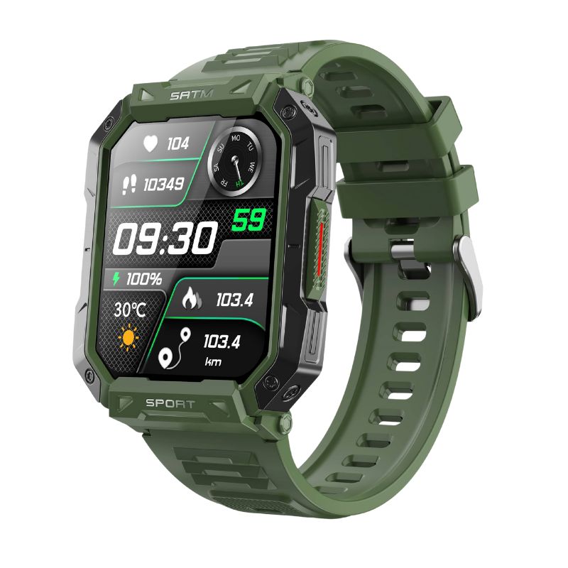 TH87 2.10-inch High-defnition Large Screen Blood Glucose Heart Rate Tracking Sports Bluetooth Health Smart Watch