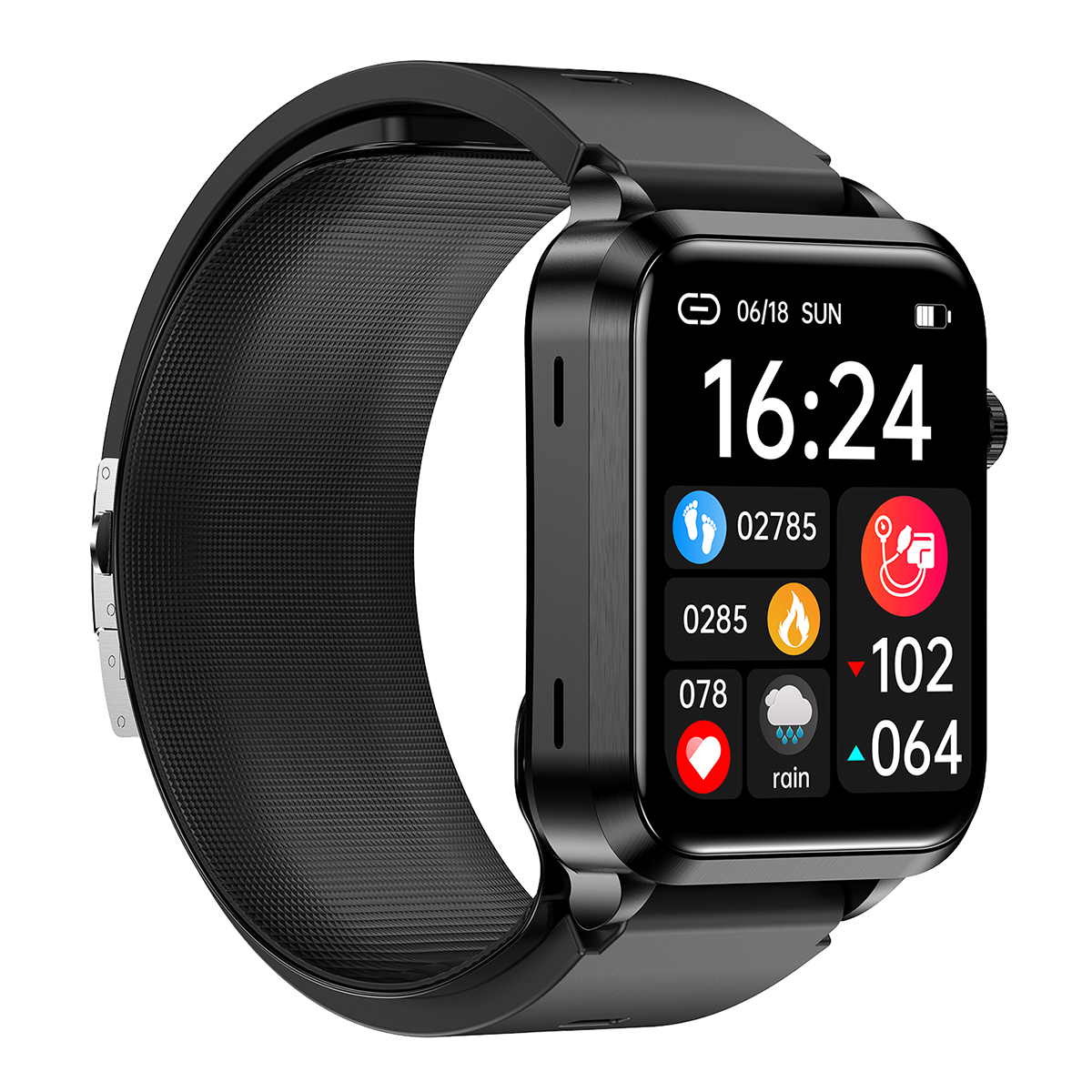 THP1 Blood Pressure Smart Watch with Air Bags Cuff ECG Wrist BP Monitor