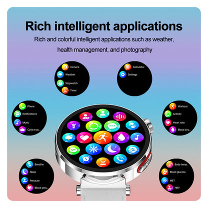 TH71 ECG Health Smart Call Watch Blood Oxygen Uric Acid Lipid Monitoring Voice Assistant Physiological Cycle Record