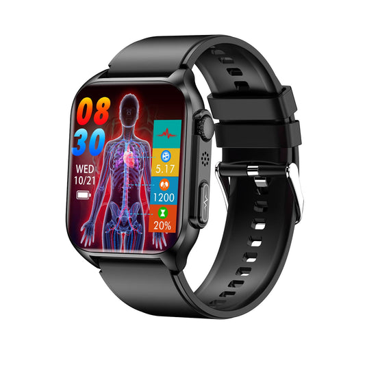TH21 Bluetooth Talking Cardio Oximetry ECG+PPG Heart Rate Blood Glucose BP Monitoring Smart Health Watch