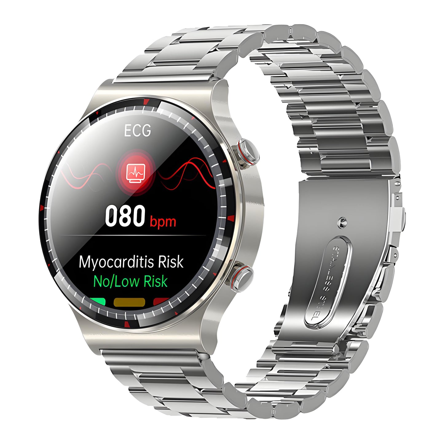 Timohealth G5pro Professional High-End ECG/EKG Blood Pressure Blood Glucose Heart Rate Monitoring Smart Watch