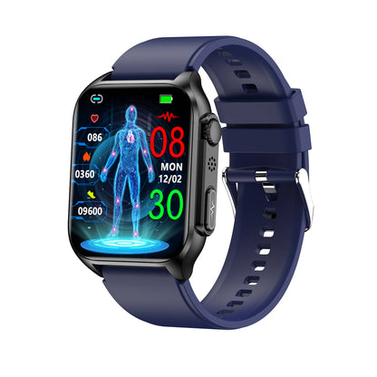TH21 Bluetooth Talking Cardio Oximetry ECG+PPG Heart Rate Blood Glucose BP Monitoring Smart Health Watch