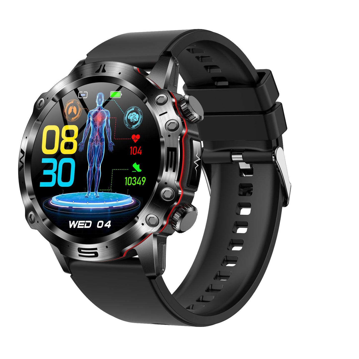 TH84 High-end ECG/EKG Blood Glucose Blood Pressure Sports Call Smart Watch